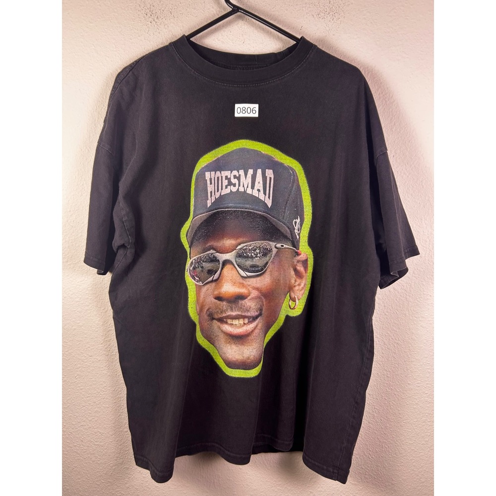 Vintage Winterland Dennis Rodman Hoesmad Graphic T-Shirt Black Mens XL